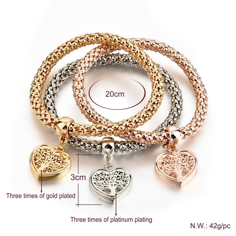 Tree of Life" Heart Edition Charm Bracelet with Real Austrian Crystal –  Pandora's Box Inc