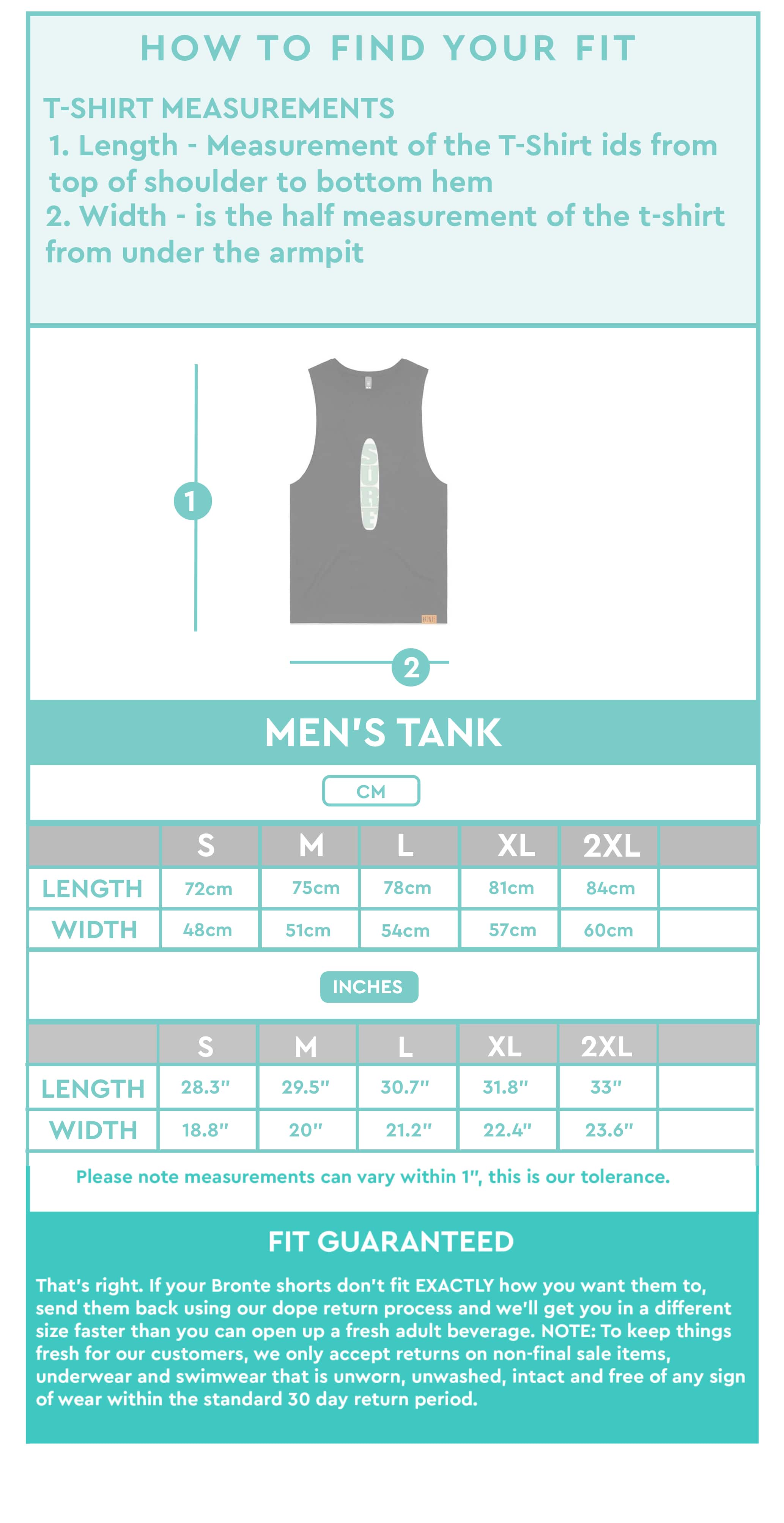 Size Charts – Bronte Co