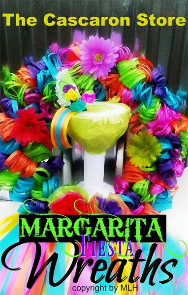 fiesta wreath with a margarita decoration 