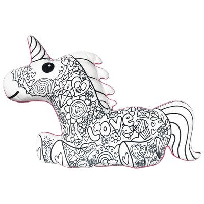 magical unicorn color me pillow