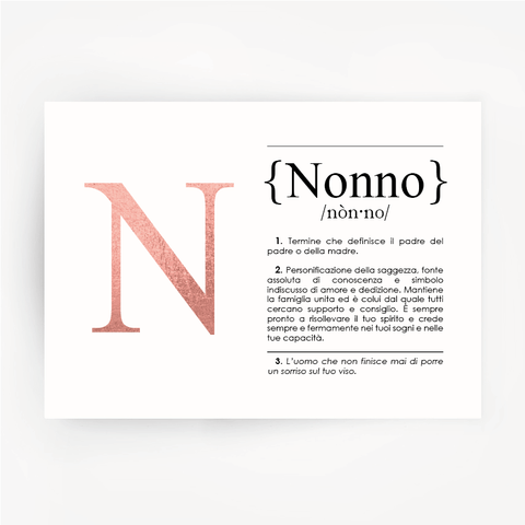 Italian Name Definition Art Print NONNO | Customised Prints – The Artisan  Gift Co.