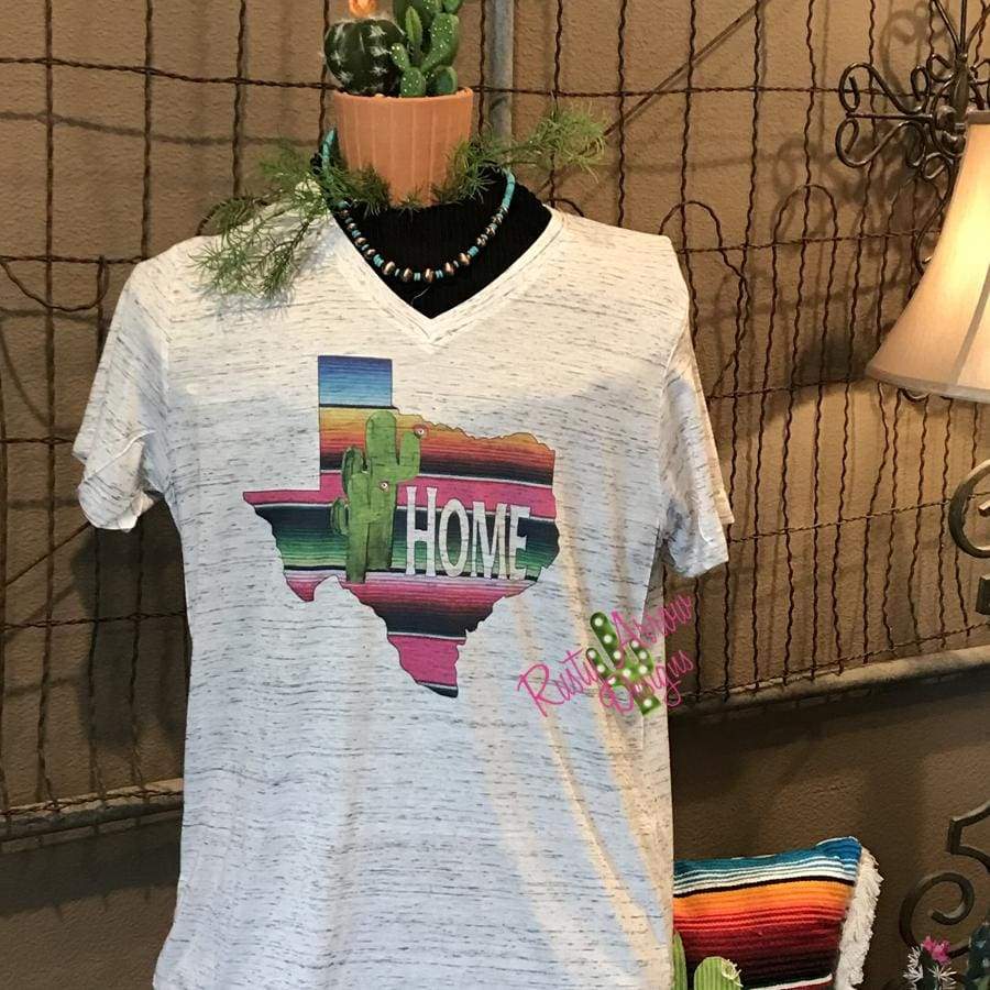 Rusty Arrow Designs - Serape & Cactus Texas Home Tee Shirt