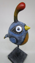 Textured folk art style bird blue partridge style misc