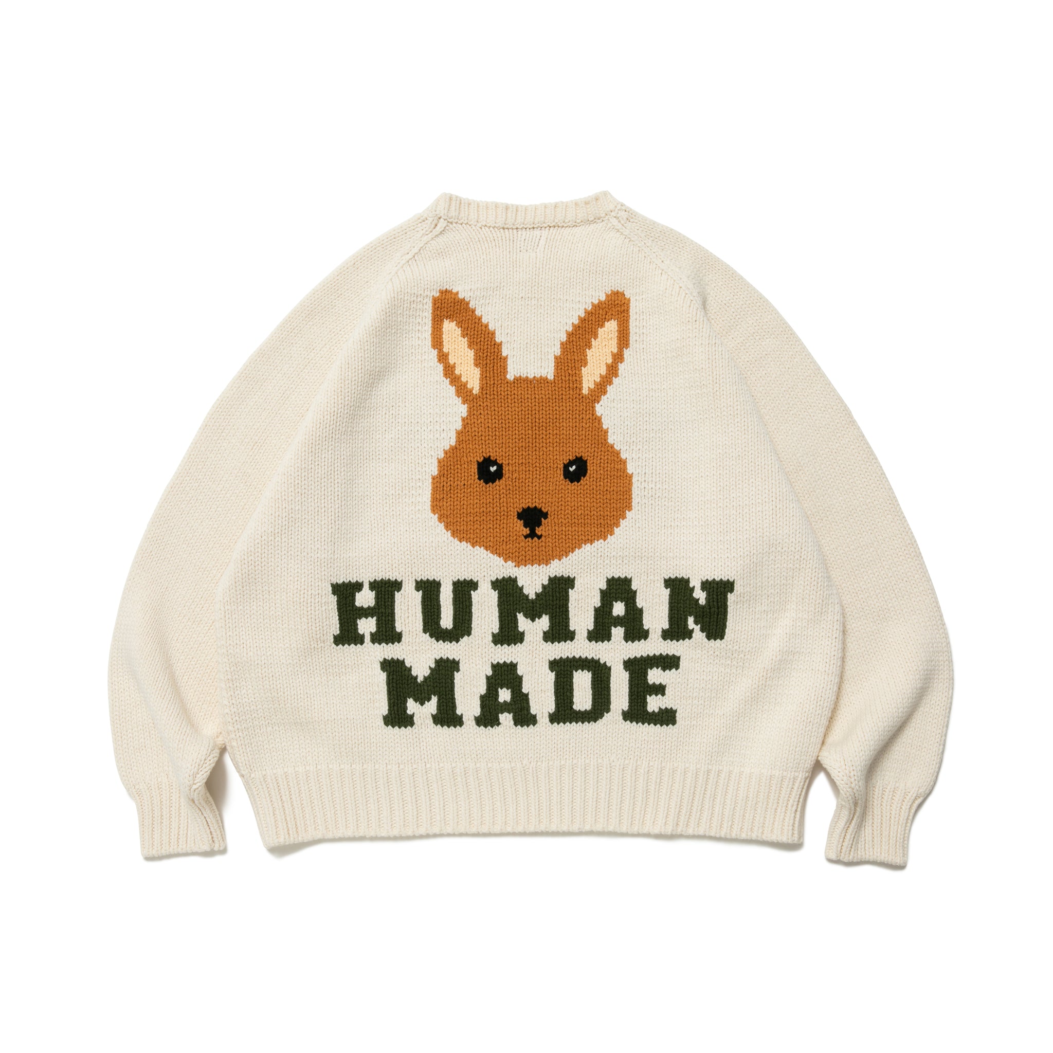 HUMAN MADE RABBIT RAGLAN KNIT SWEATER