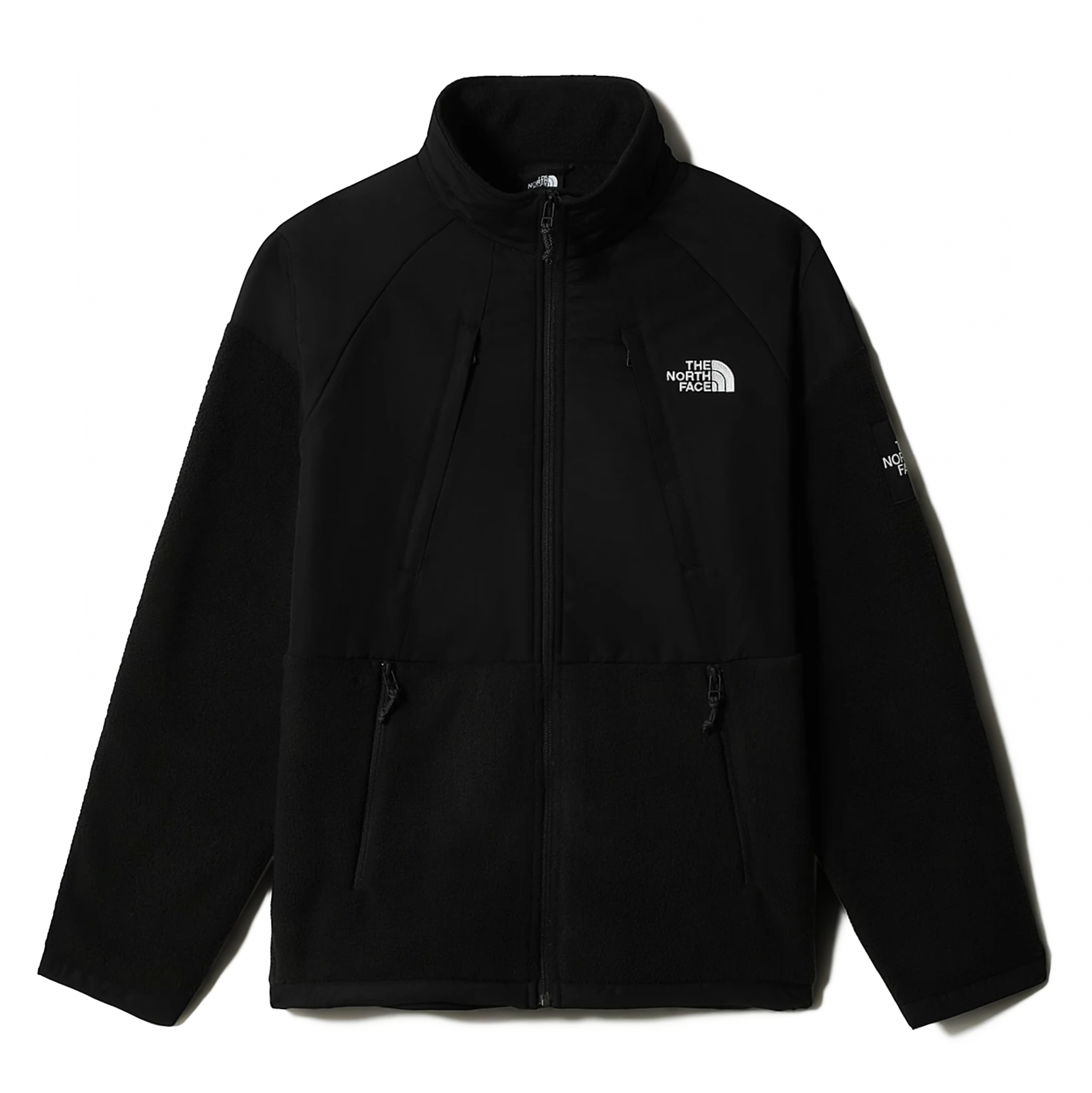 the north face cream and black jacket