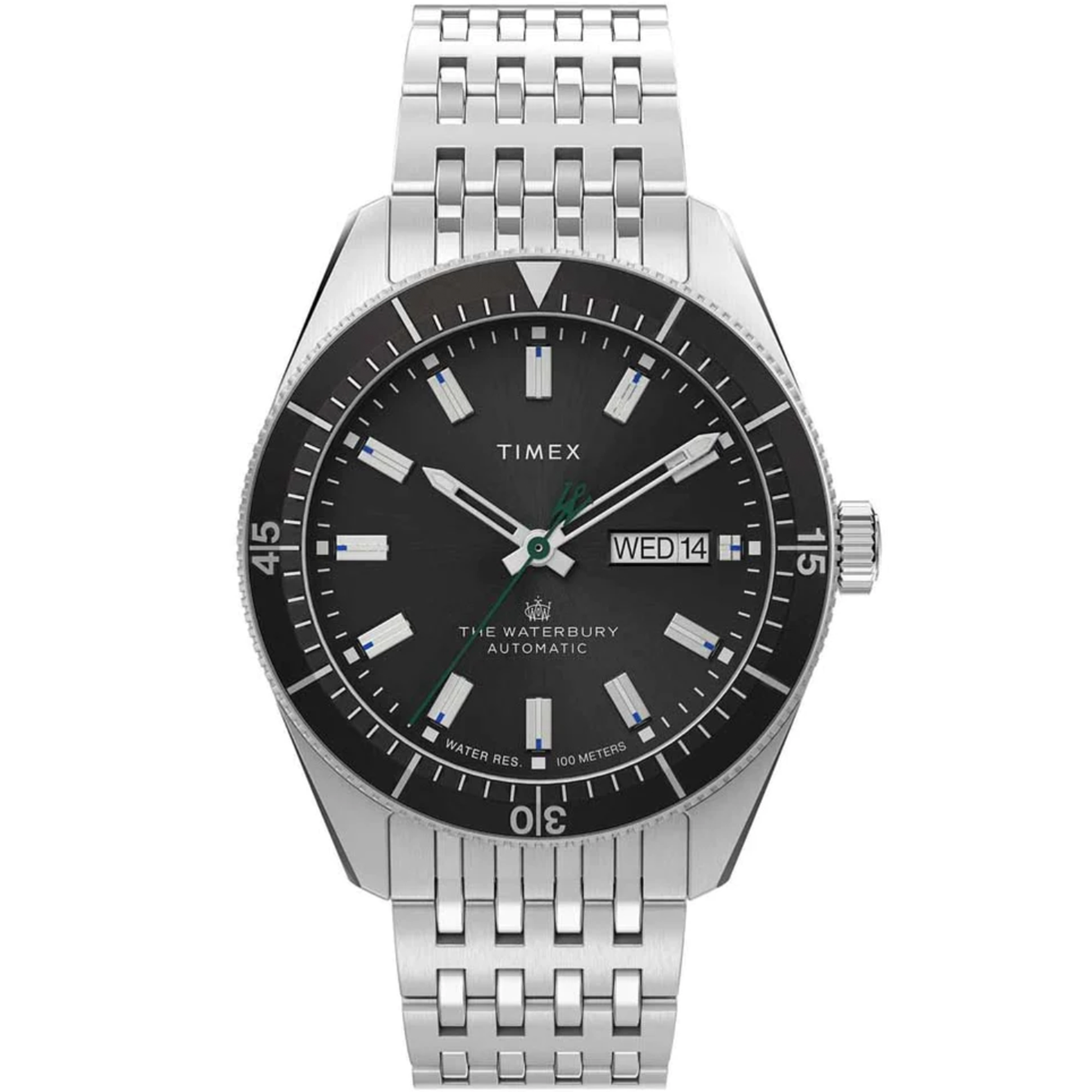 Timex Waterbury Dive Automatic 40mm Stainless Steel Bracelet Watch – Laced