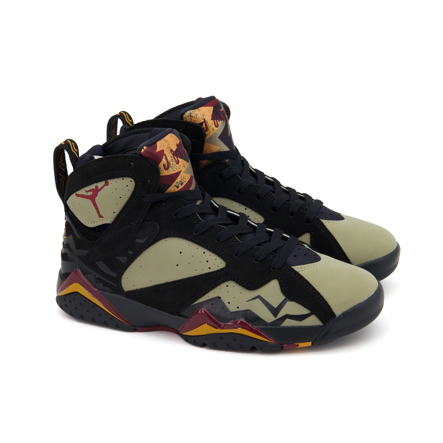 jordan 7 black red yellow