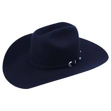 midnight blue felt hat