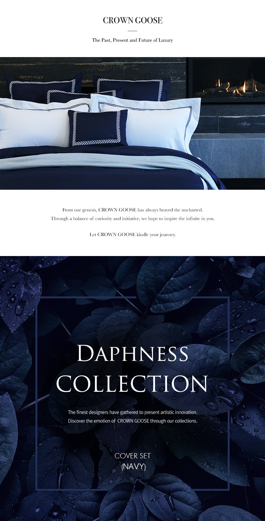 Duvet Cover Set Daphness Collection, Navy