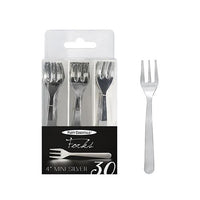 4" Mini Forks - Silver 30 Ct.