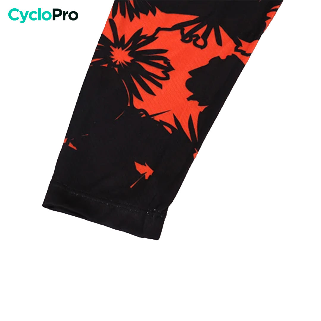 maillot manches longues vtt noir et rouge manches