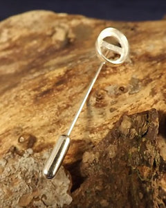 10x8 Silver Tie Pin Setting For Stones
