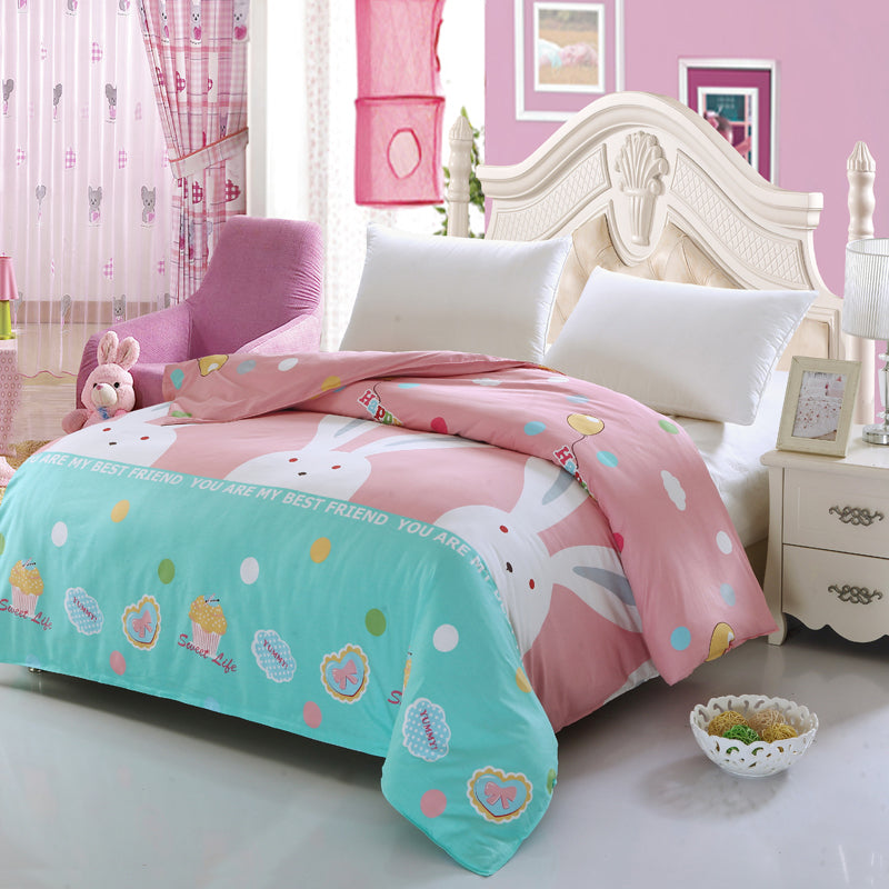 100 Cotton Leopard Cartoon Hello Kitty Duvet Cover Single Twin