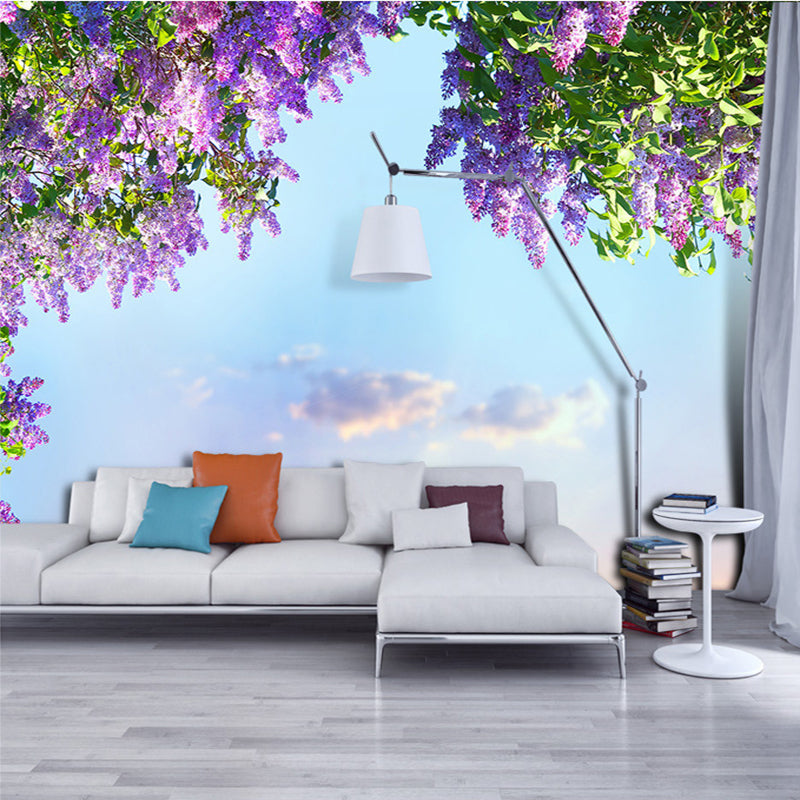 3d Room Landscape Wallpaper Beautiful Flowers Violet Wall Mural Bedroom Wall Decor Papel De Parede Wall Paper Home Improvement