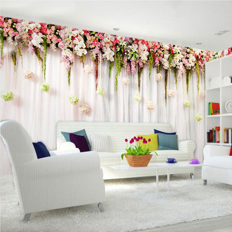 3d Wallpaper Custom Wallpaper For Wall Modern Romantic Flowers Wall For Bedding Room Tv Backdrop Wall Mural Non Woven Wall Paper