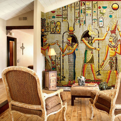 Custom Wall Mural Wallpaper Egyptian Figures Large Wall Murals Living Room Restaurant Bedroom Home Decor Wall Paper Classic 3d