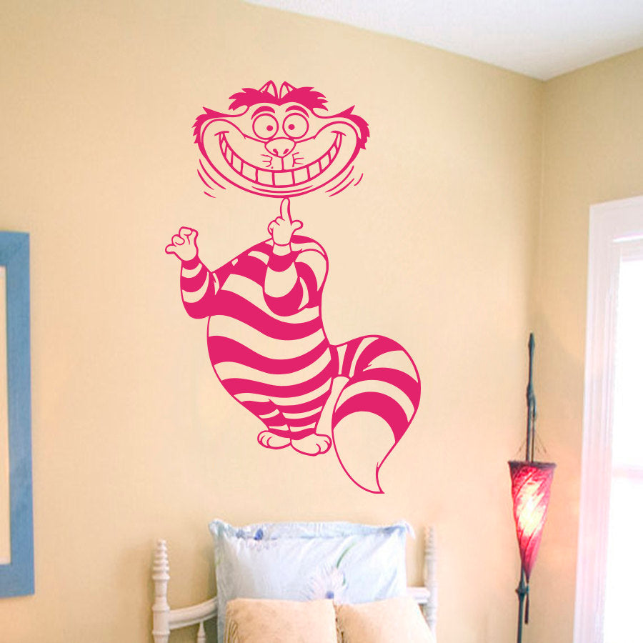 Hot Home Decal Cheshire Cat Alice In Wonderland Wall Sticker Children S Room Kids Bedroom Living Vinyl Sticker M 76