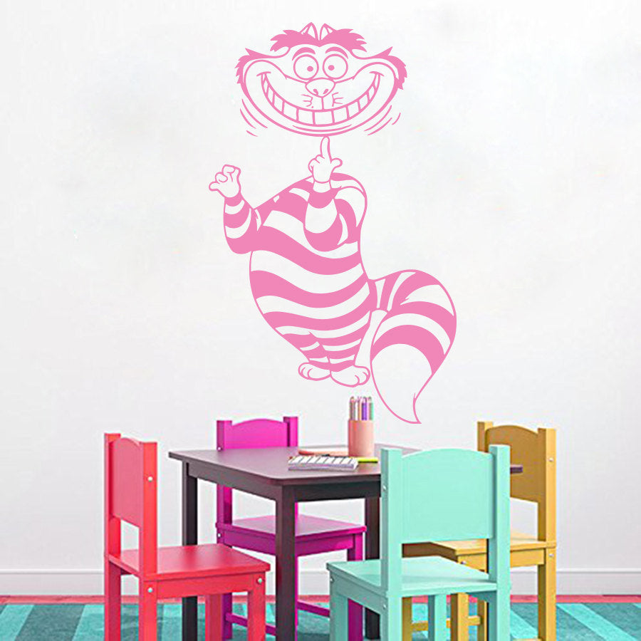 Hot Home Decal Cheshire Cat Alice In Wonderland Wall Sticker Children S Room Kids Bedroom Living Vinyl Sticker M 76