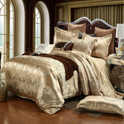 Luxury Bedding Sets Jacquard Queen King Size Duvet Cover Set