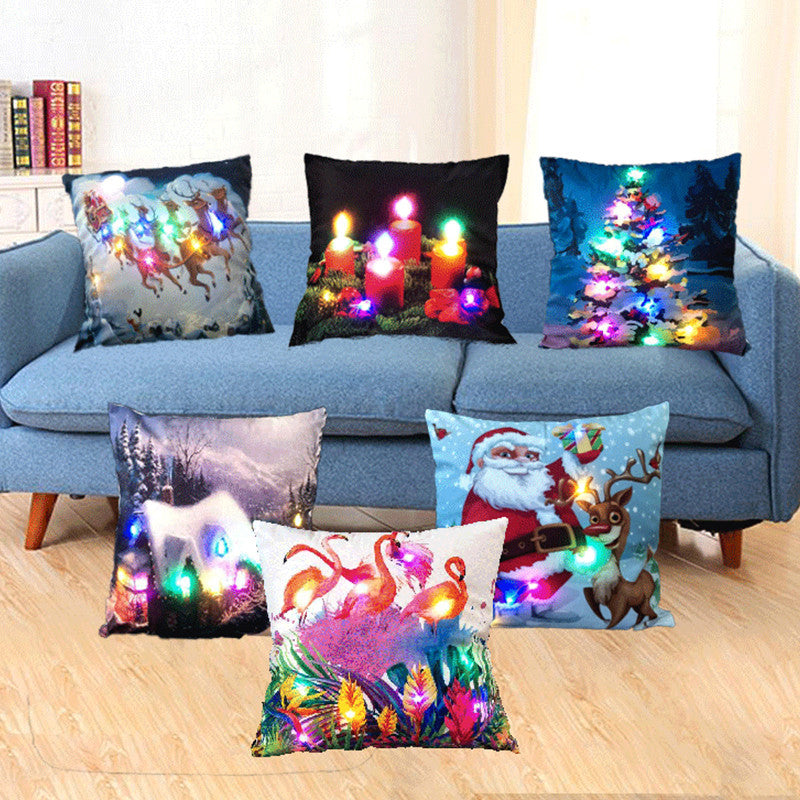 led christmas cushions