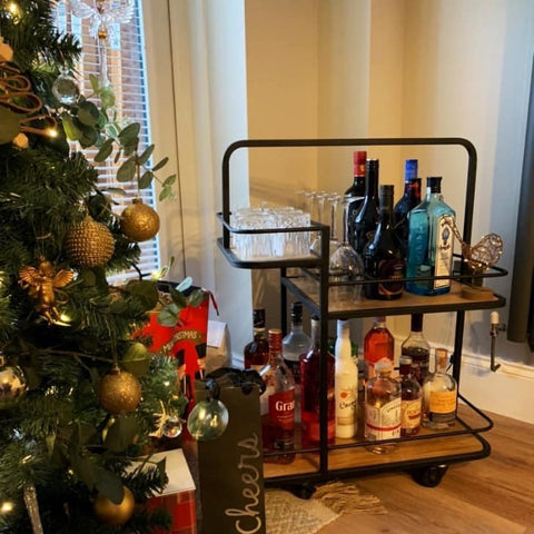 drinks trolley at Christmas