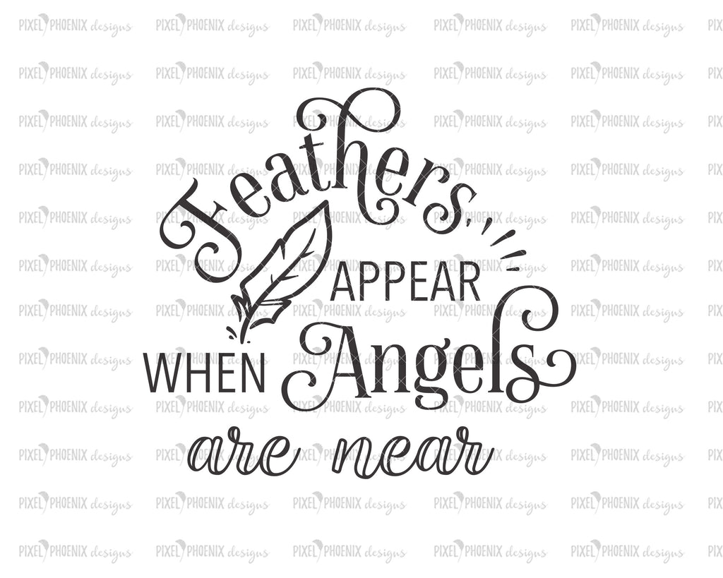 Download Feathers Appear When Angels Are Near Svg Christmas Svg Pixel Phoenix