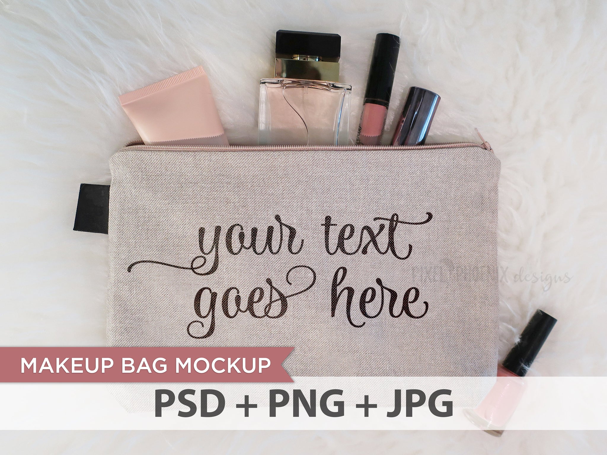 Download Makeup Bag Mockup, Makeup bag mock-up, make-up bag mock-up ...