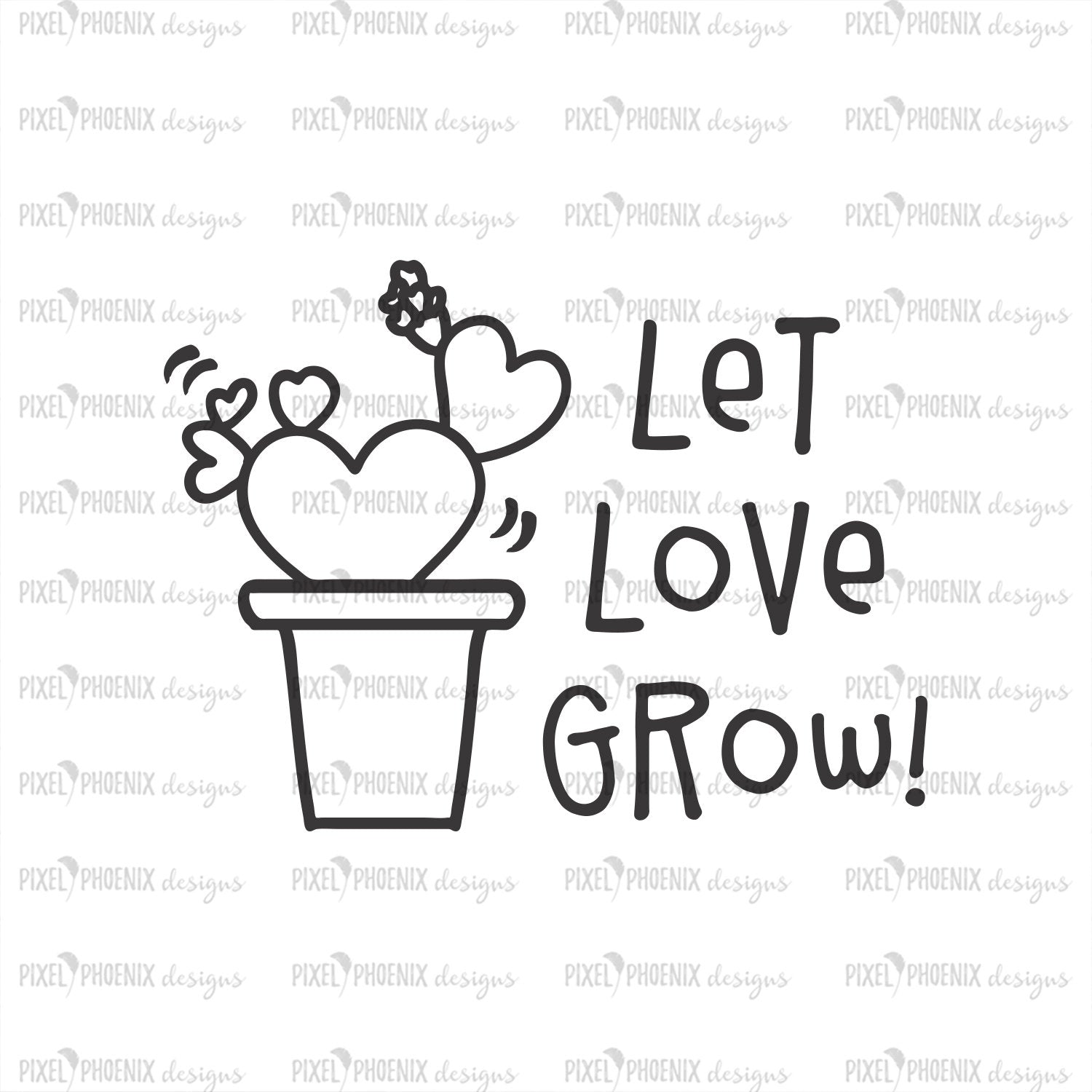 Download Let Love Grow Cactus Svg File Succulent Svg Pixel Phoenix