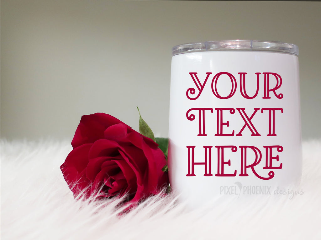 Download Valentine Blank White Wine Tumbler 12 Oz Stemless Stainless Steel Wine Pixel Phoenix