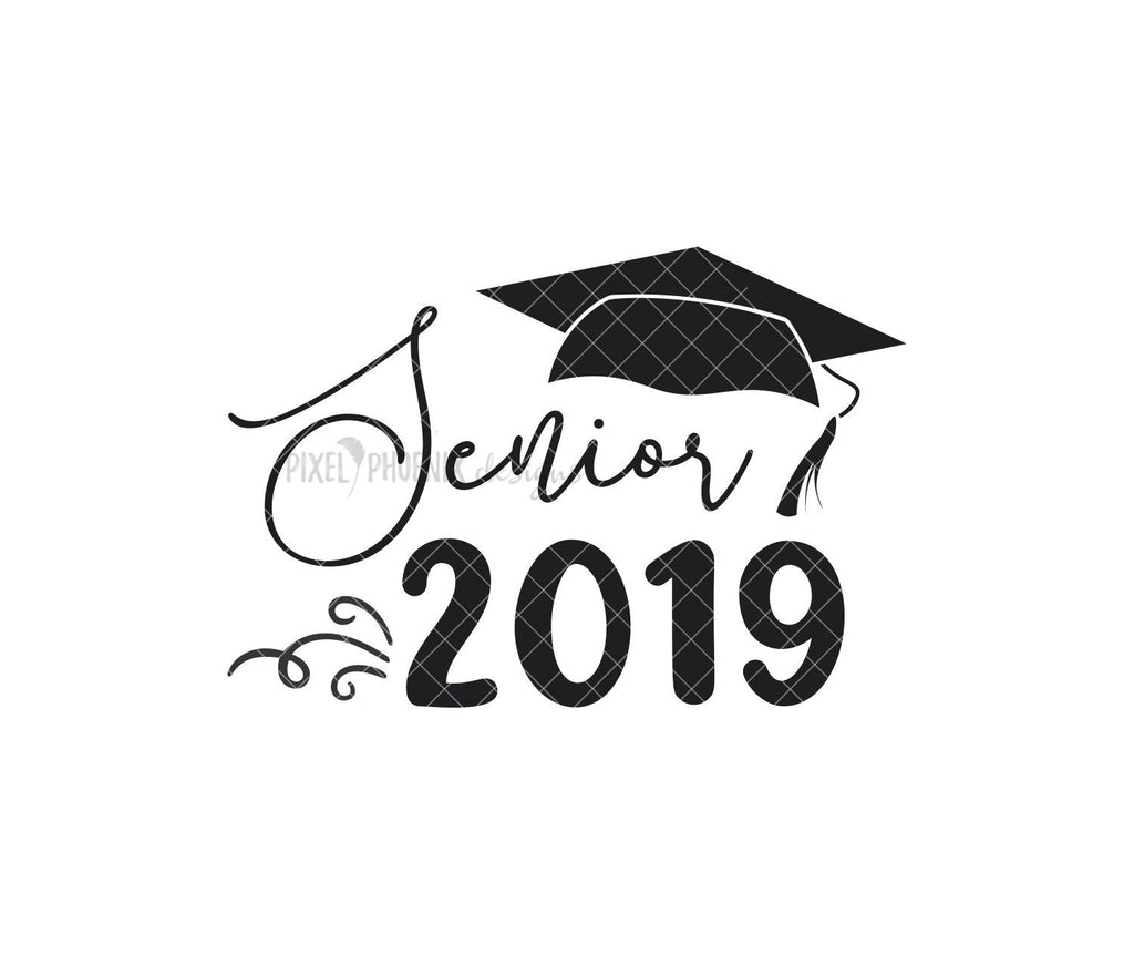 Download Senior 2019 Svg Graduation Cap Design Pixel Phoenix