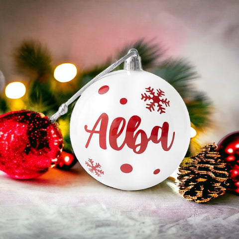 Bolas de Navidad Blancas Personalizadas