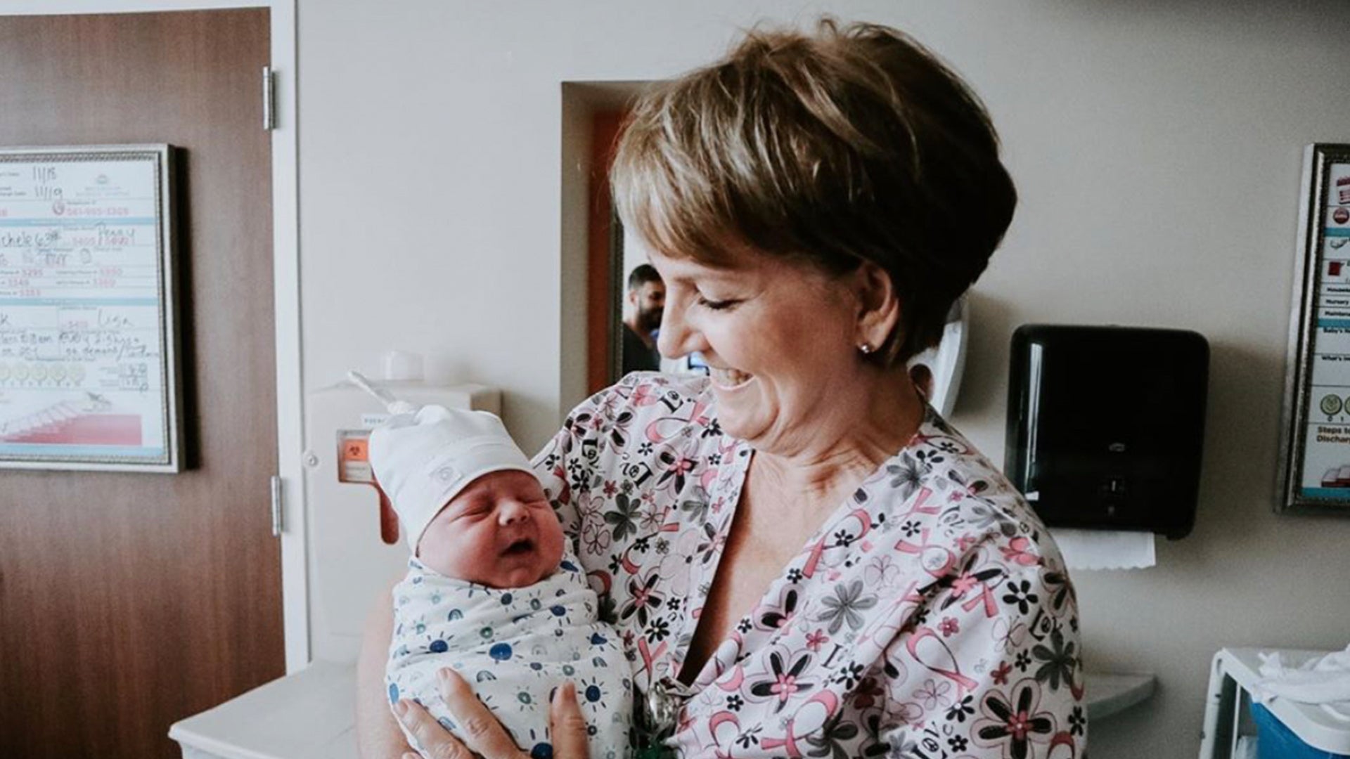 Heidi Mattek holding her baby