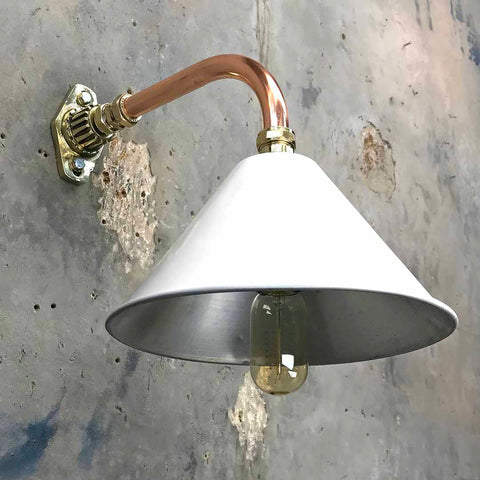 White & Copper wall Light for home bar