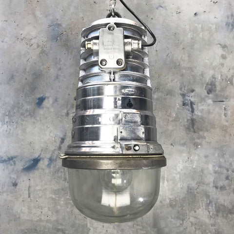 Large vintage industrial aluminium ceiling light