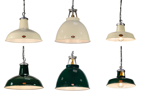 Thorlux Heritage Range of Factory Enamel Ceiling Pendants