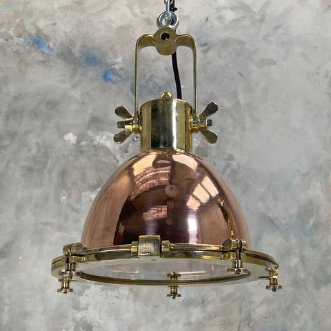 Industrial Copper Ceiling Light by Wiska for a cosy home bar light idea