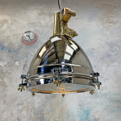 XL Stainless steel searchlight ceiling pendant