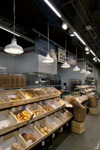 industrial style bakery lighting ideas