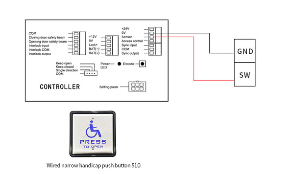 wired M510 handicap push button wiring diagram