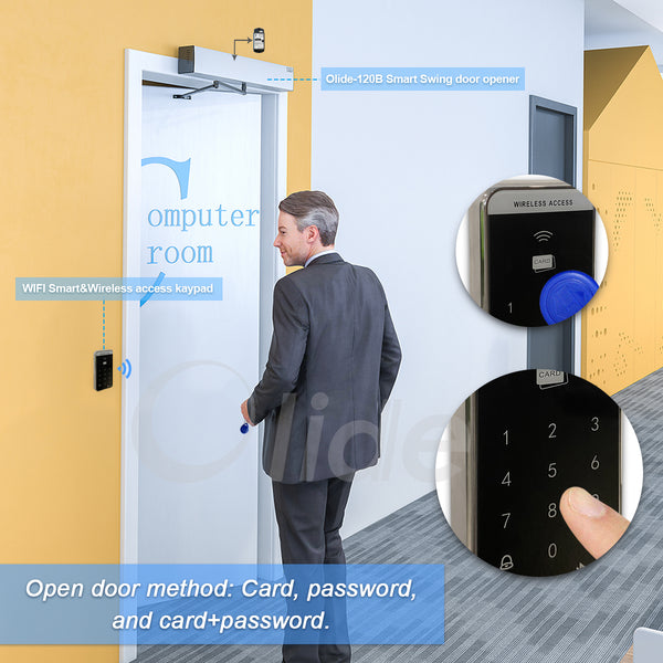 office automatic swing door olide120B work with password lock