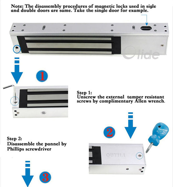 280kg magnetic lock disassembly steps