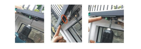 automatic sliding window opener installation step 4