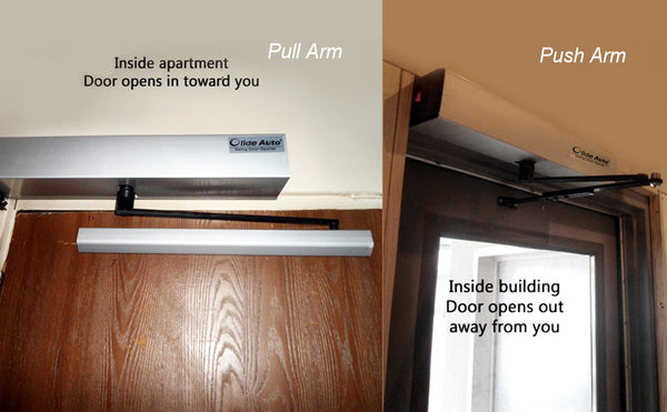 automatic swing door operator open direction