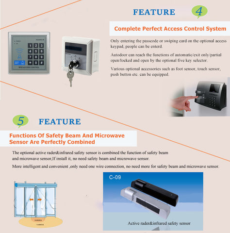 olide SD280 automatic sliding door opener features