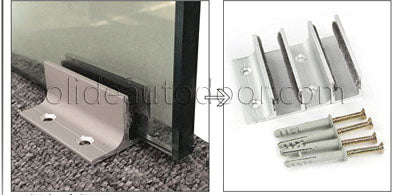 floor guide for frameless glass sliding door