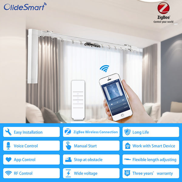 phone control smart curtain system