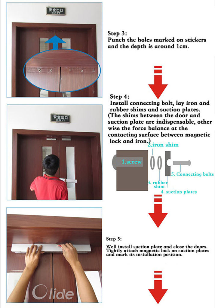 280kg magnetic lock installation steps