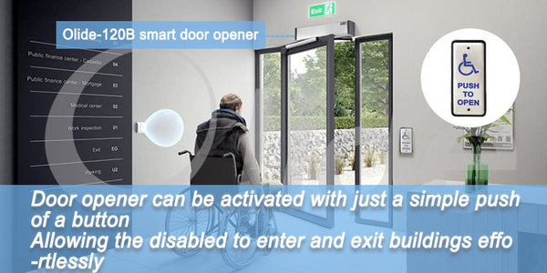 olide automatic swing door opener with slim handicap push button