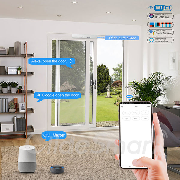 tuya app and voice control residential sliding door opener