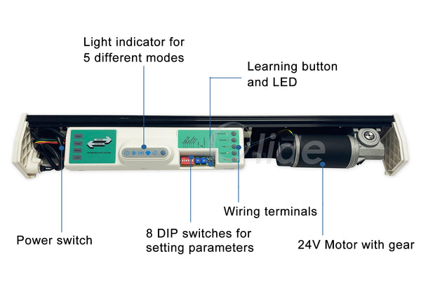 residential sliding door opener controller and motor details